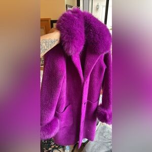 Luxurious Purple Teddy Jacket for Women
